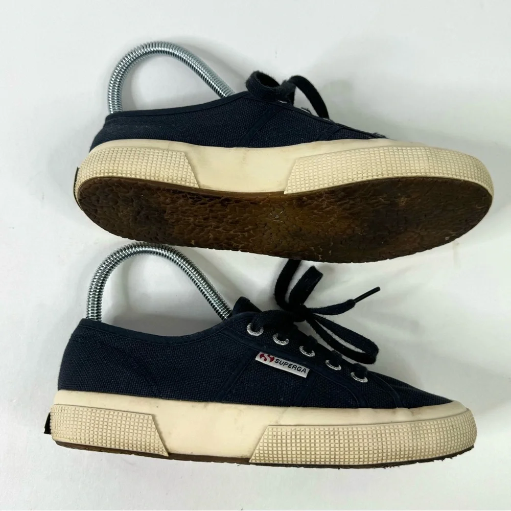 Superga Blue Lace Up Sneakers